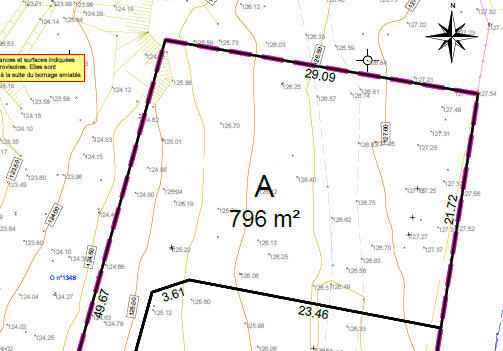 Terrain constructible - 796 m²
