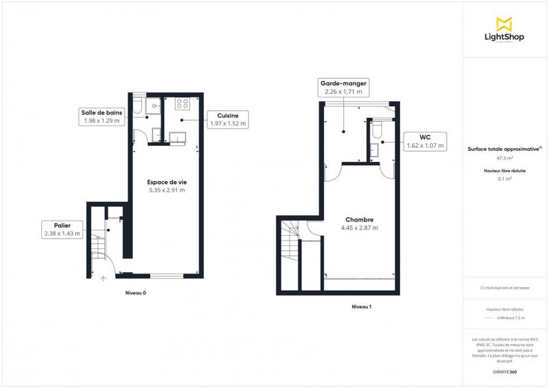 Appartement - 42 m² - 2 pièces