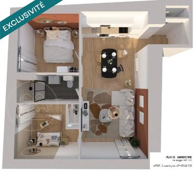 Appartement - 53 m² - 3 pièces