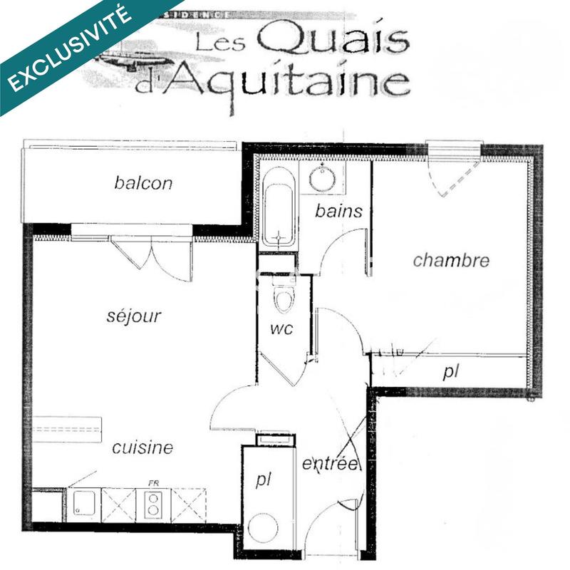 Appartement - 42 m² - 2 pièces