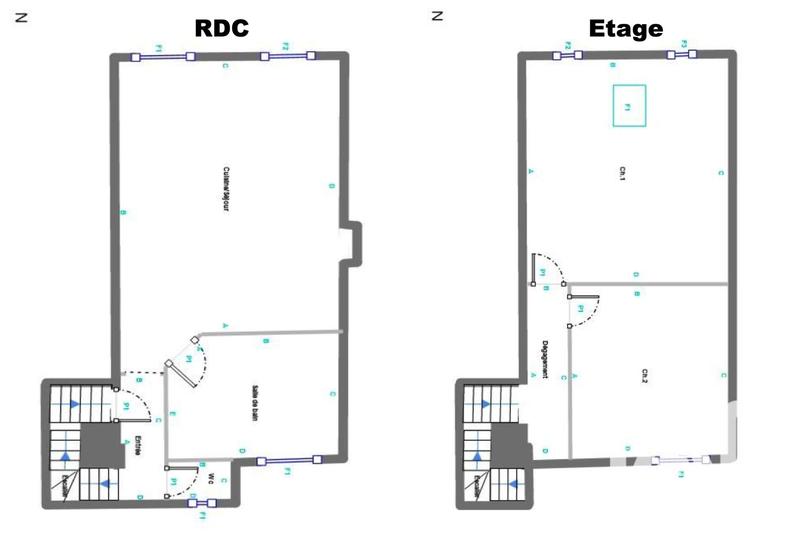 Duplex - 56 m² - 3 pièces