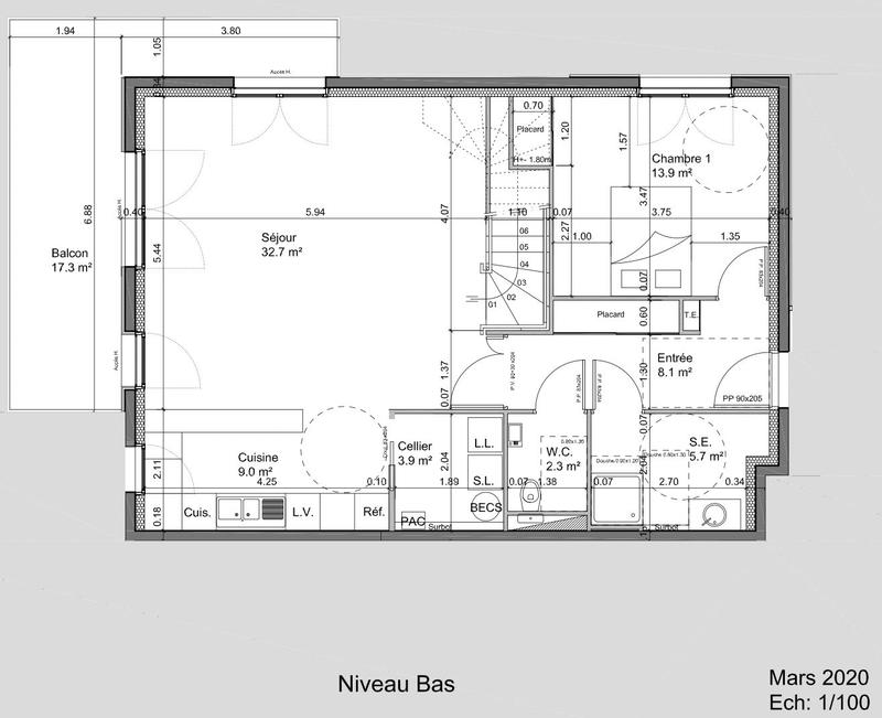 Appartement - 116 m² - 4 pièces