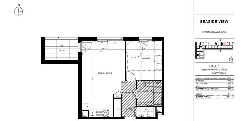 Appartement - 47 m² - 2 pièces