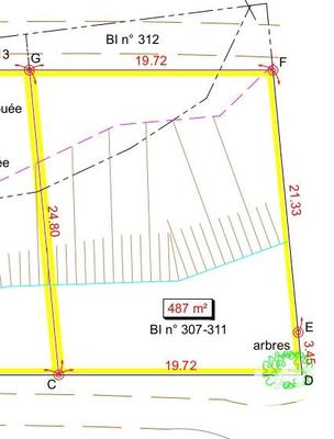Terrain - 487 m²