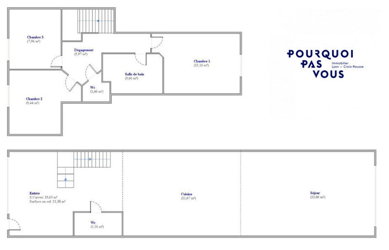 Duplex - 117 m² - 4 pièces