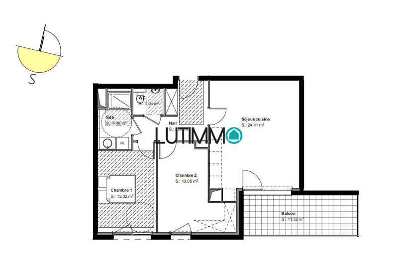 Appartement - 64 m² - 3 pièces