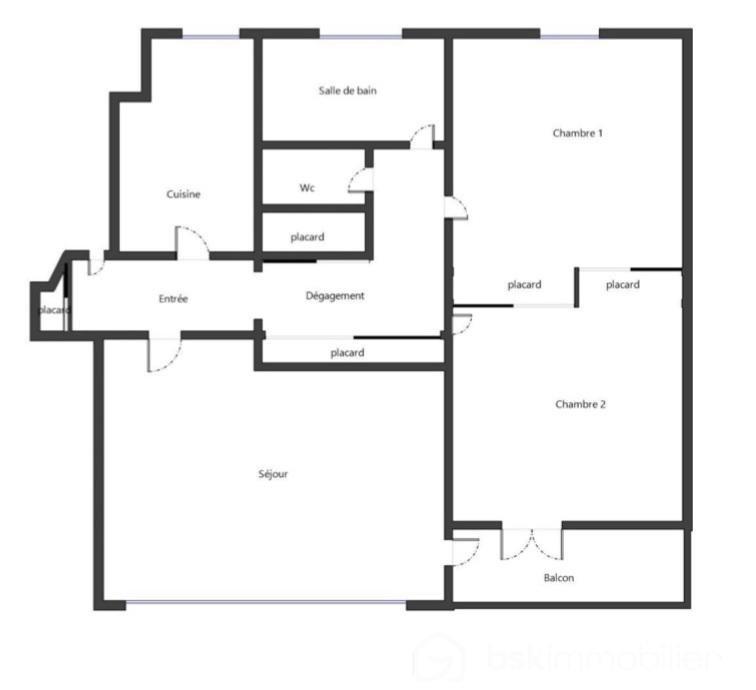 Appartement - 75 m² - 3 pièces