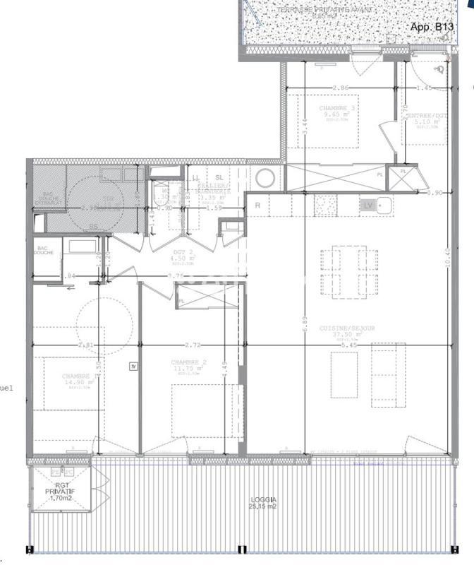 Appartement - 93 m² - 4 pièces