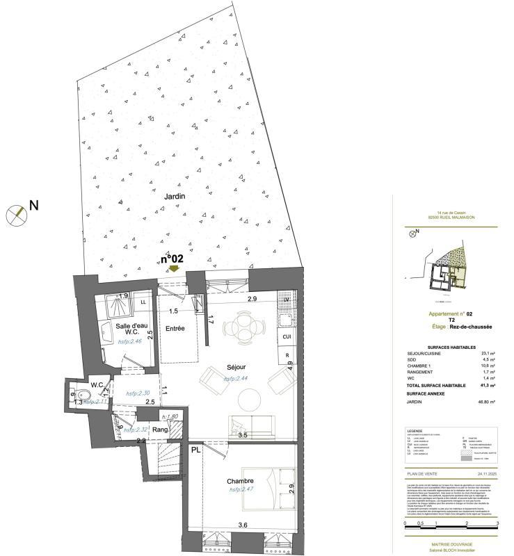 Appartement - 41 m² - 2 pièces