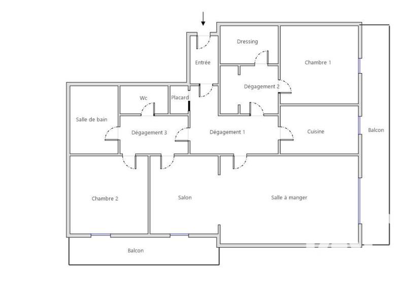 Appartement - 87 m² - 3 pièces