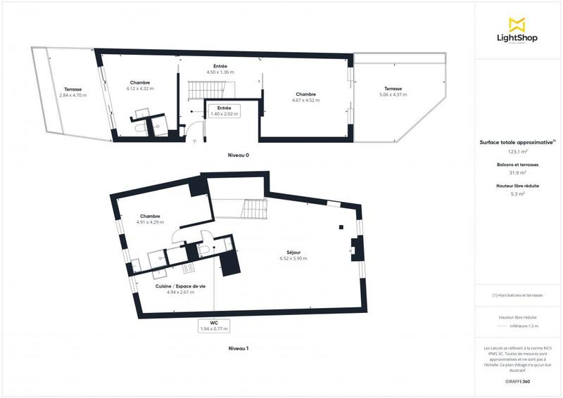 Appartement - 118 m² - 4 pièces