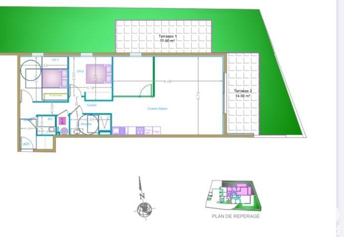 Appartement - 86 m² - 3 pièces