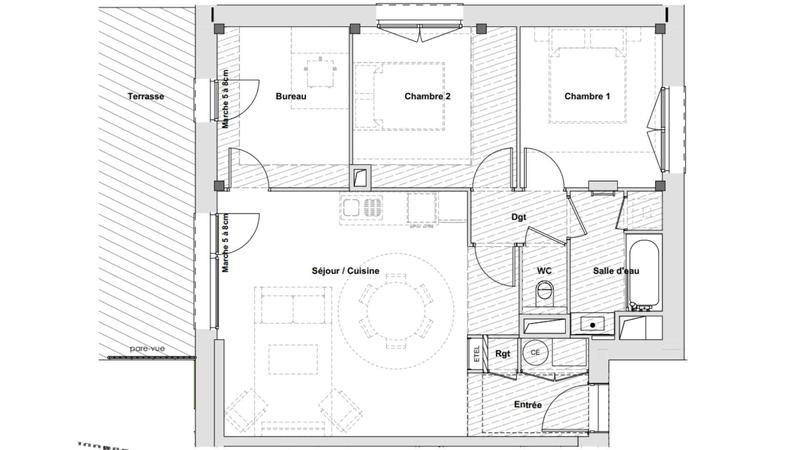 Appartement - 71 m² - 3 pièces