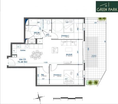 Appartement - 71 m² - 3 pièces