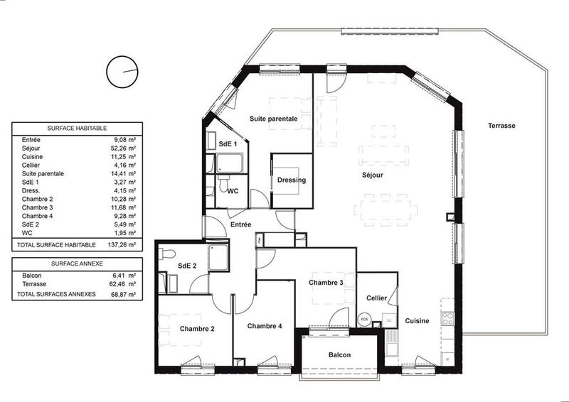 Appartement - 137 m² - 5 pièces