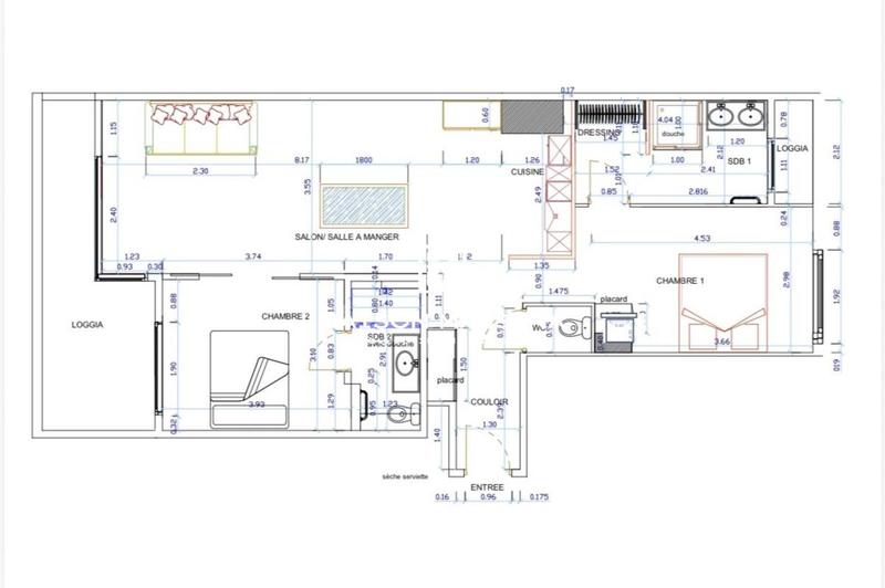 Appartement - 78 m² - 3 pièces