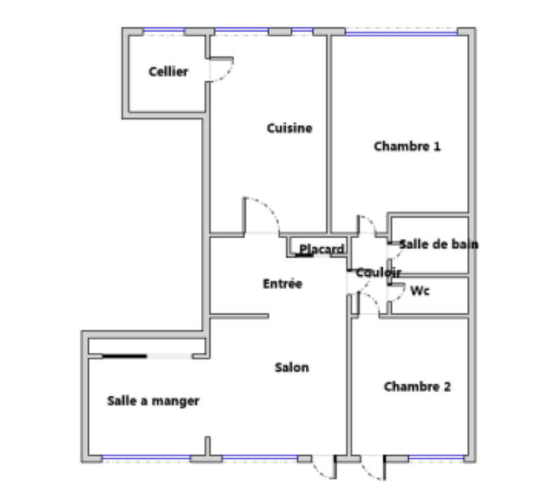 Appartement - 69 m² - 3 pièces