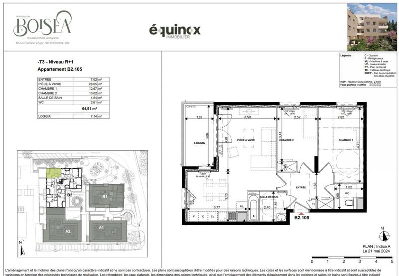 Appartement - 64 m² - 3 pièces