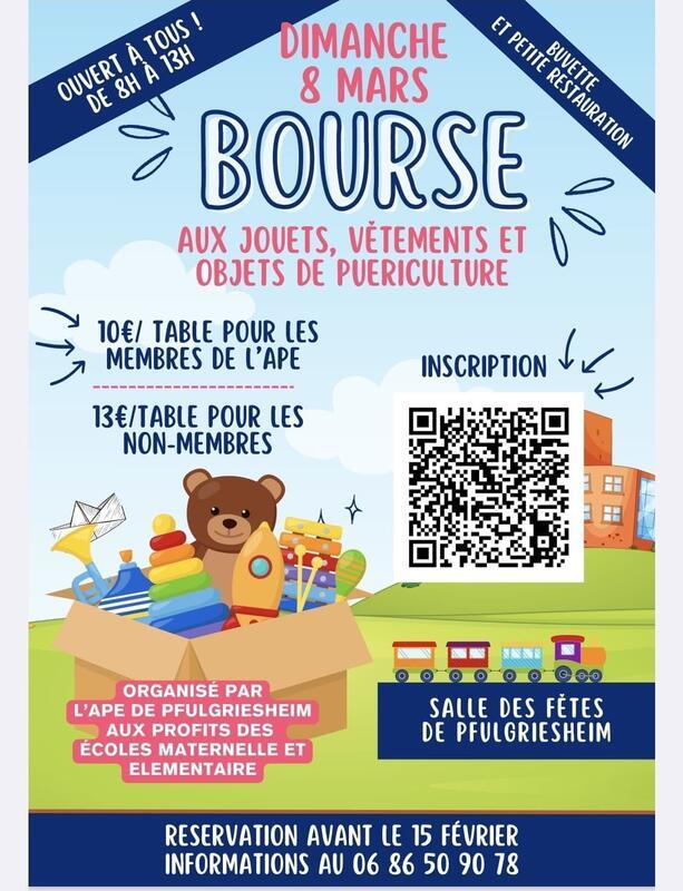 Bourse aux vêtements, jouets et puériculture