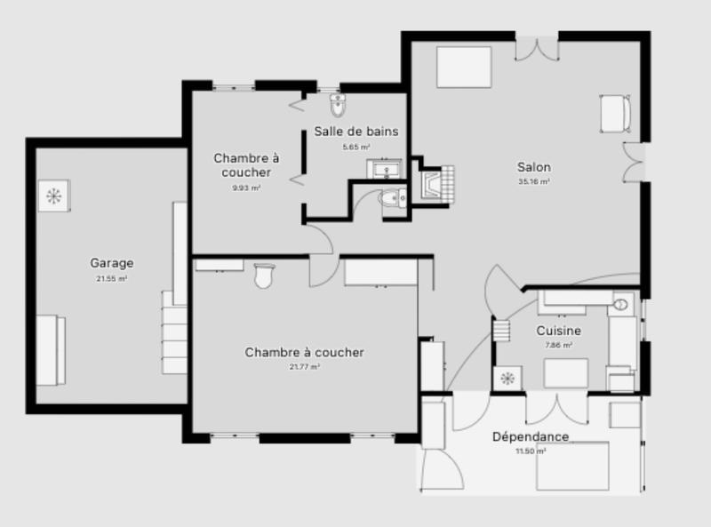 Maison - 87 m² - 3 pièces