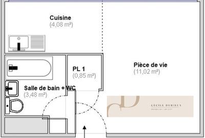 Appartement - 20 m² - 1 pièce