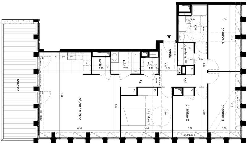 Appartement - 116 m² - 5 pièces