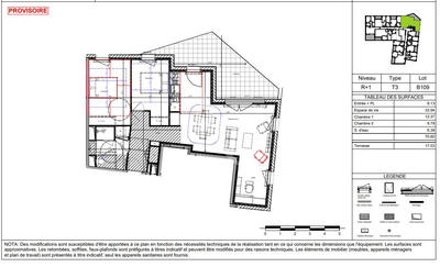 Appartement - 71 m² - 3 pièces