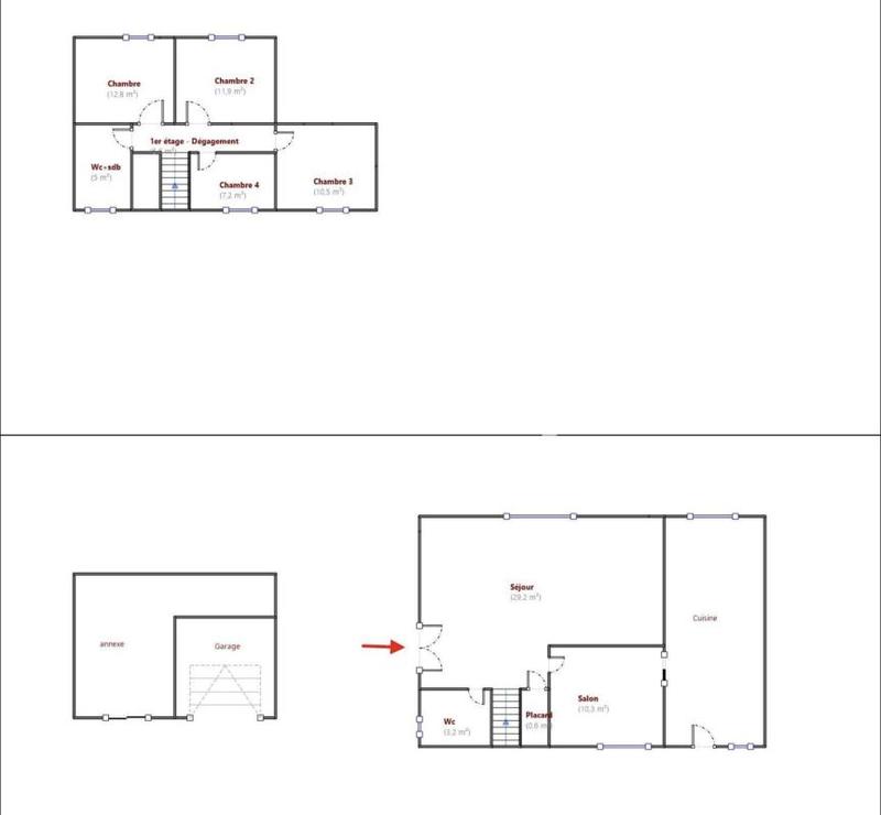 Pavillon - 120 m² - 7 pièces