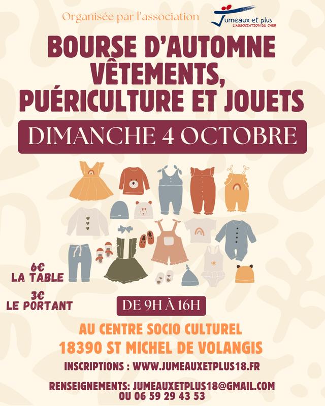 Bourse aux vêtement et affaire de puériculture