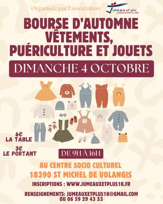 Bourse aux vêtement et affaire de puériculture