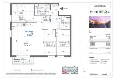 Appartement - 81 m² - 4 pièces