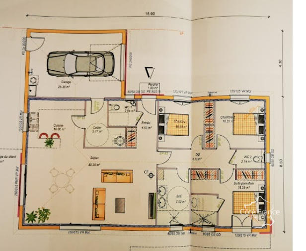 Maison - 116 m² - 4 pièces