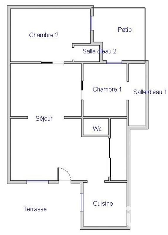 Appartement - 59 m² - 3 pièces