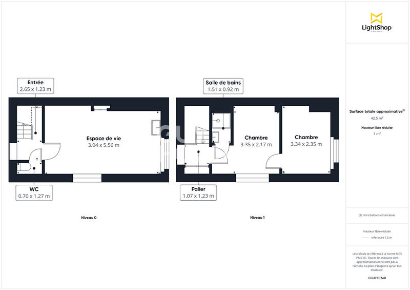 Appartement - 36 m² - 3 pièces