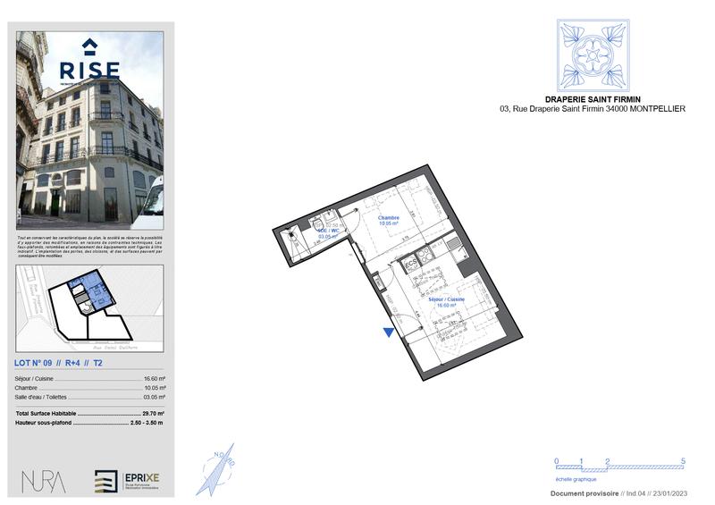 Appartement - 30 m² - 2 pièces