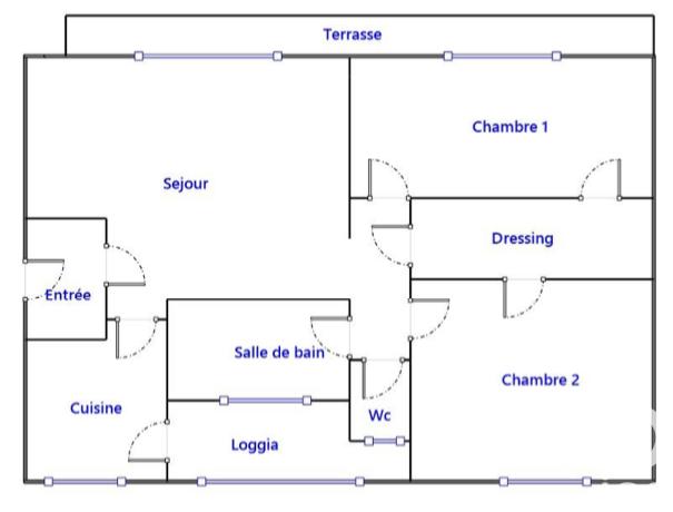 Appartement - 60 m² - 3 pièces