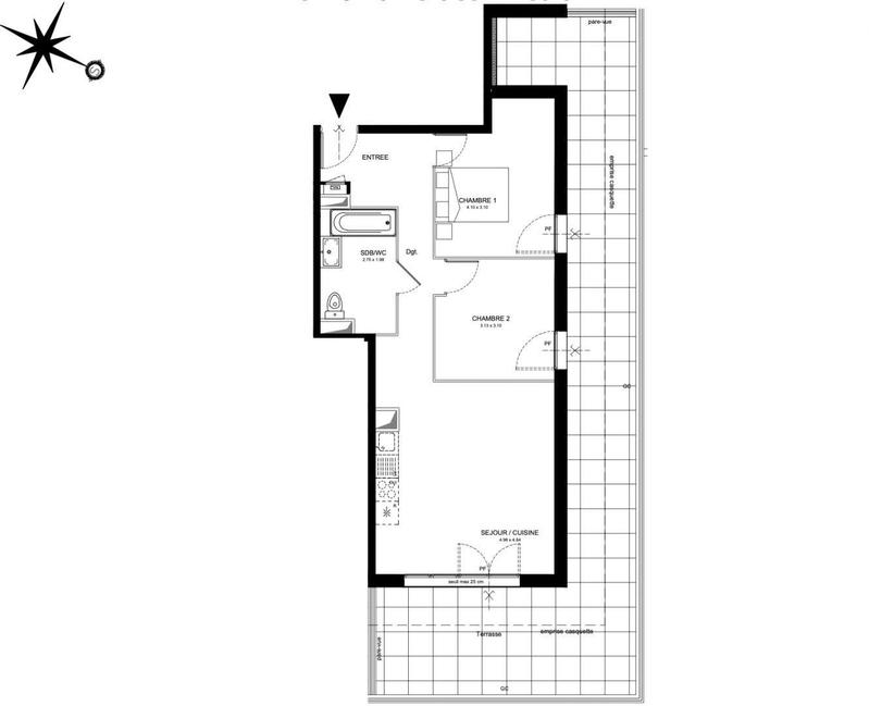 Appartement - 58 m² - 3 pièces