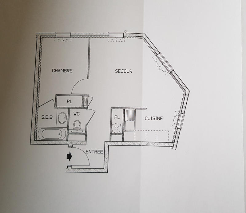 Appartement - 40 m² - 2 pièces