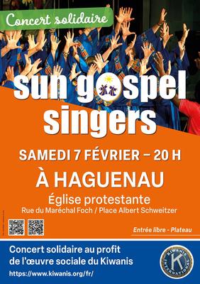 Concert avec les Sun Gospel Singers organisé par le Kiwanis club de Haguenau