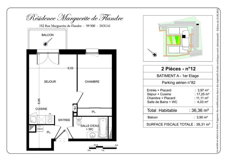 Appartement - 36 m² - 2 pièces