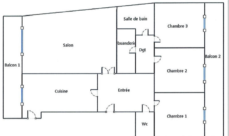 Appartement - 100 m² - 4 pièces