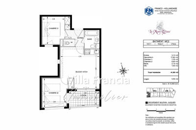 Appartement - 41 m² - 2 pièces