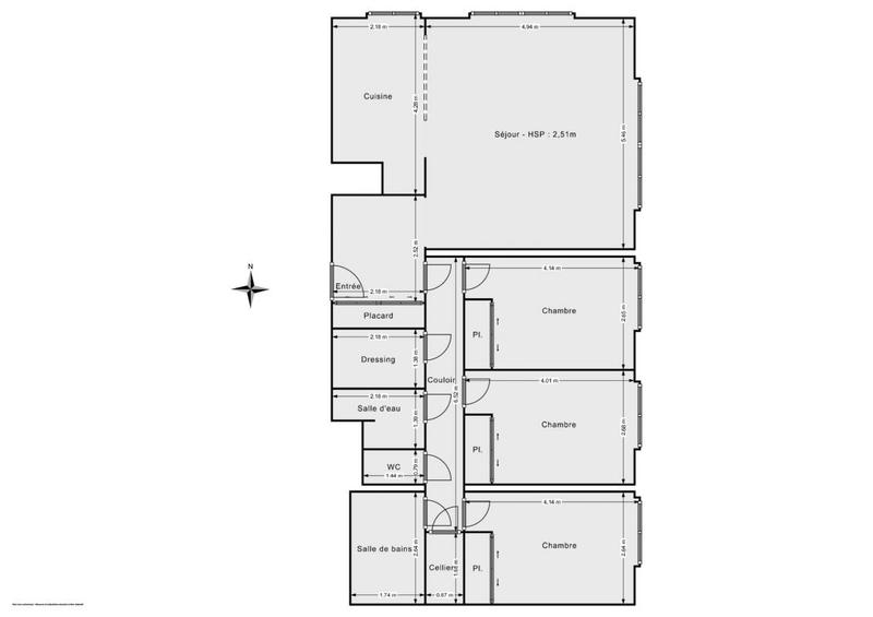 Appartement - 90 m² - 4 pièces