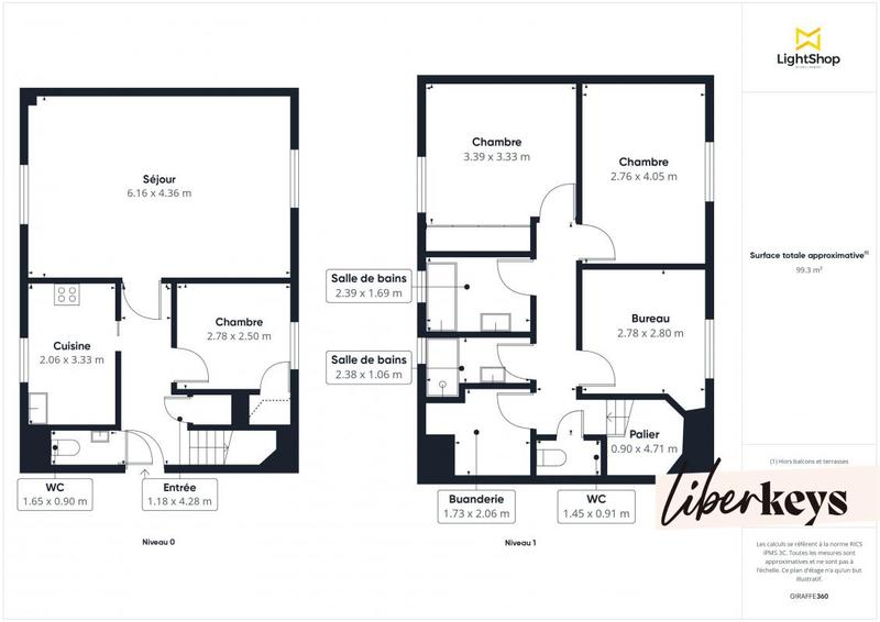 Duplex - 99 m² - 5 pièces