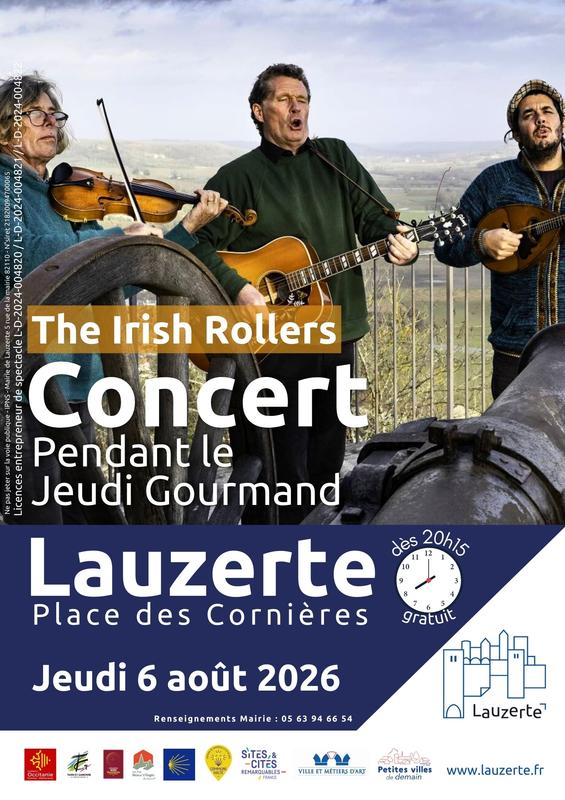 Concert du groupe Irish Rollers lors du Jeudi Gourmand