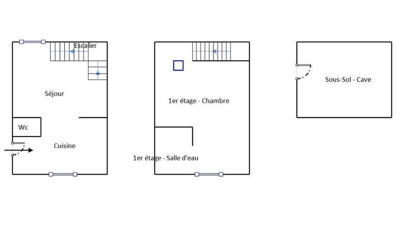 Maison de ville - 37 m² - 2 pièces