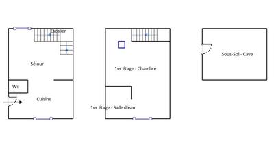 Maison de ville - 37 m² - 2 pièces