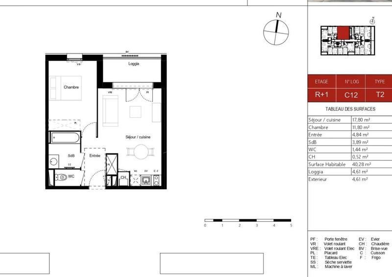 Appartement - 40 m² - 2 pièces