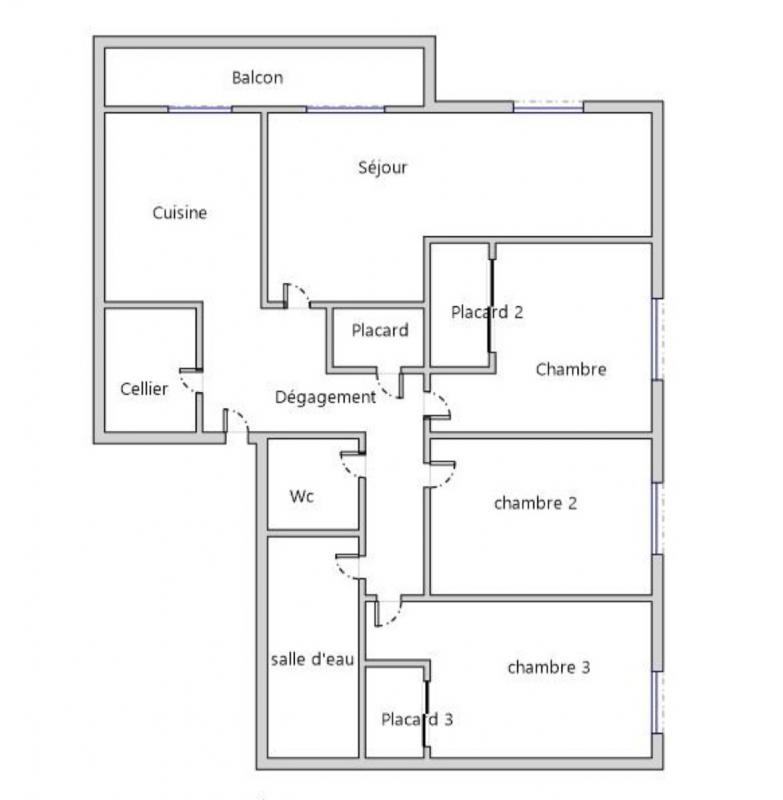 Appartement - 85 m² - 4 pièces
