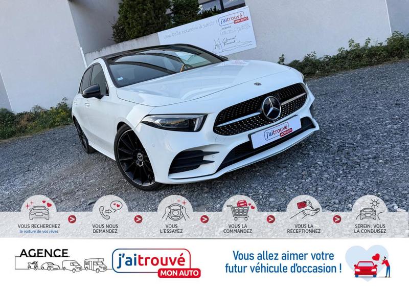 Mercedes Classe a 160 109cv Bv6 Amg Line Key Less Go*Grand Toit Ouvrant en Verre Coulissant *Eclairage d'ambiance*MultiBeam Led*Jante alu 19*Camera 360*Moteur Chaine*Véhicule Sous Garantie*Siege Chauffant*Carplay*Siège Sport Cuir Alcantara complet Surpiqu